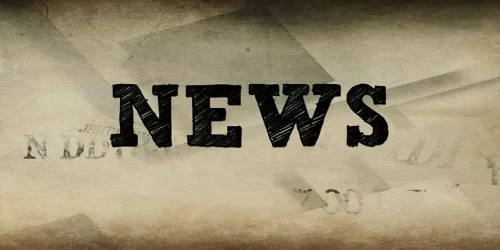 En text som säger News